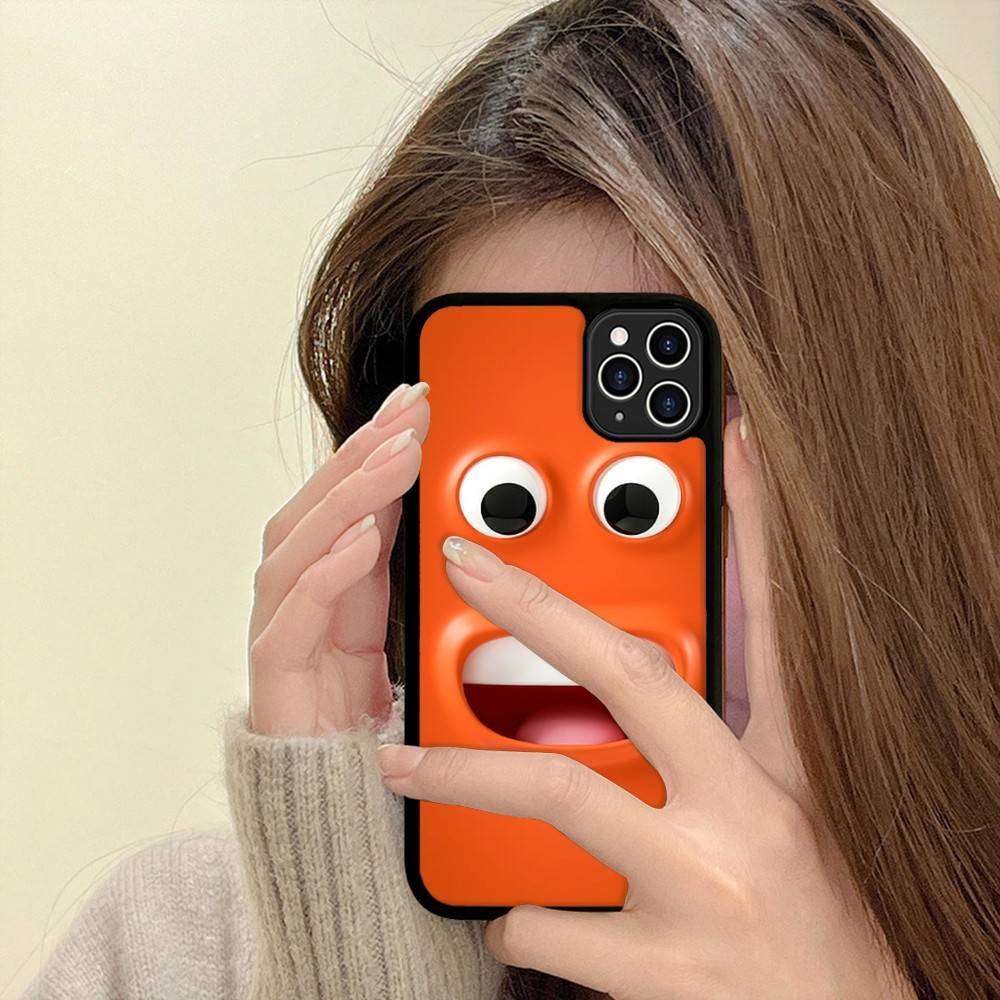 Funny Face For IPhone 17 16 15 14 13 12 11 Mini Pro Max Plus PC+TPU Back Phone Cover