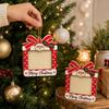 Wooden Christmas Tree Photo Ornament, Family Keepsake Hanging Decoration for Christmas Tree