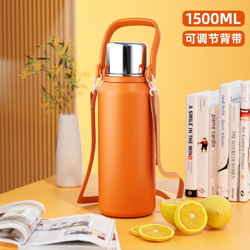 Tempered thermos cup Portable water cup Unisex with lid Anti-drop filter Tea cup 316 stainless steel