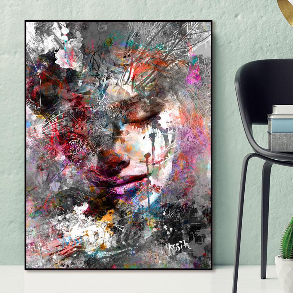 Abstract Girl 5d Diy Diamond Painting Mosaic Diamond Embroidery Graffiti Art