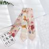 New Summer 130*7 Ins Small Hairband Lovely Print Long Silk Scarf Wrist Ribbon Skinny Scarf For Women