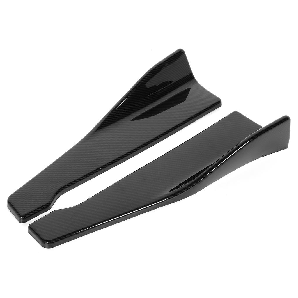 2Pcs Universal Side Skirt Rocker Splitters Lip Winglet Wing Carbon Fiber Style 18.9in Car Body Kit