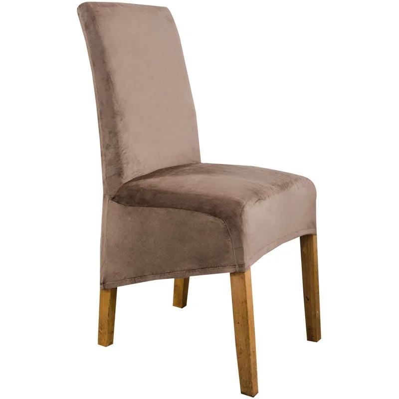 Чехол на стул размера XL большой размер бархатная лисья ткань длинная спинка европейский стиль чехлы на сиденья стульев для ресторана отеля вечеринки банкета As picture show 4528₽