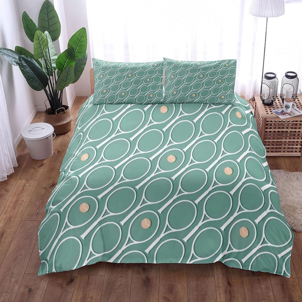 Tennis Sport Leidenschaftliche Bettbezug Set King Queen Doppel Full Twin Einzelgröße Bettwäsche Set