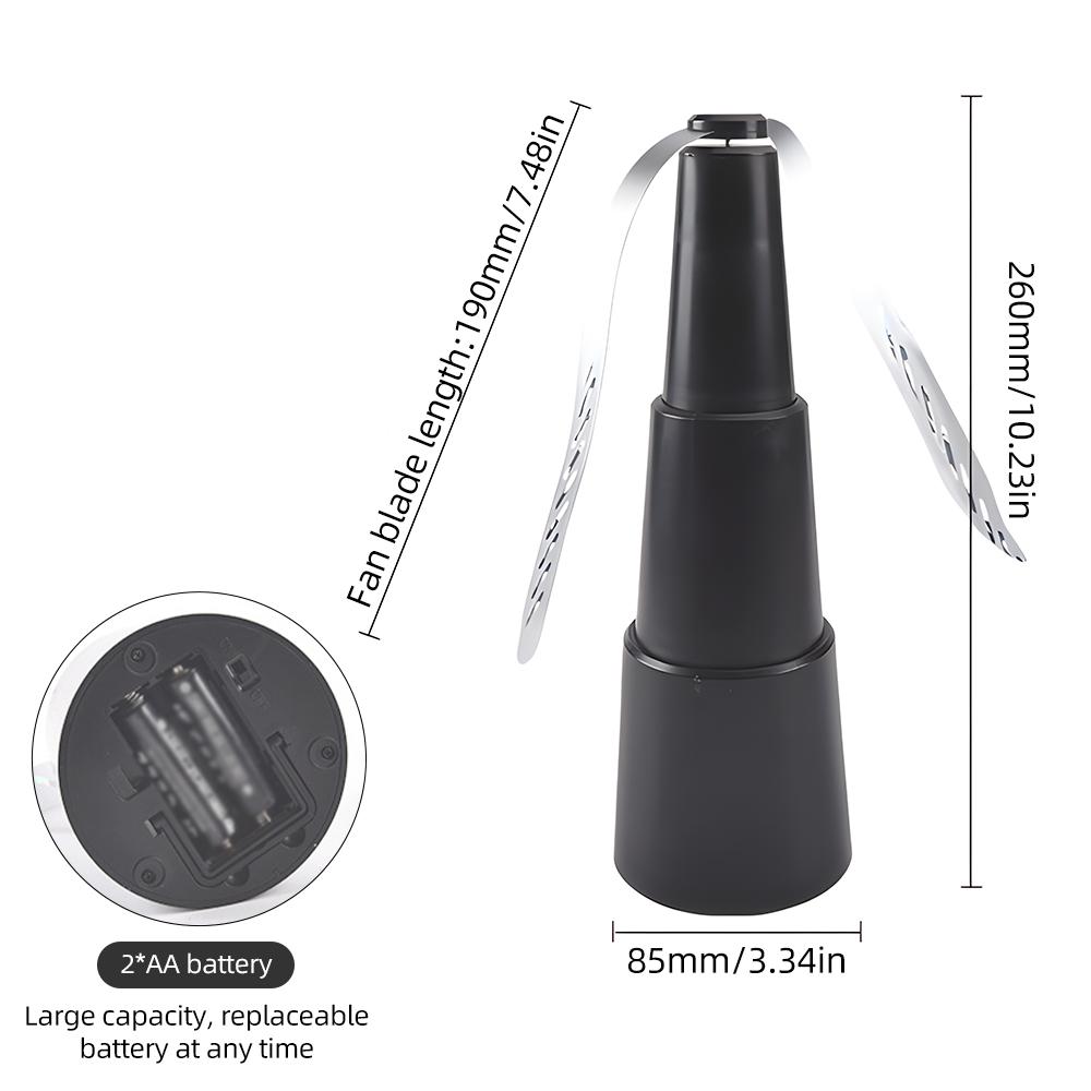 Fliegenklatsche, Ventilator für draußen oder drinnen, batteriebetrieben, höhenverstellbar, Lebensmittel-Spinn-Fliegen