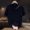 Women Men Cotton T Shirt Round Neck Short Sleeve Print Casual T-shirts