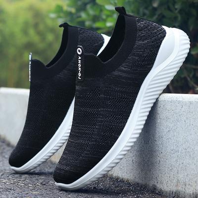 Men's Shoes New Sports Shoes Flying Woven Breathable Mesh Shoes Men's Walking Shoes Casual Mesh Shoes