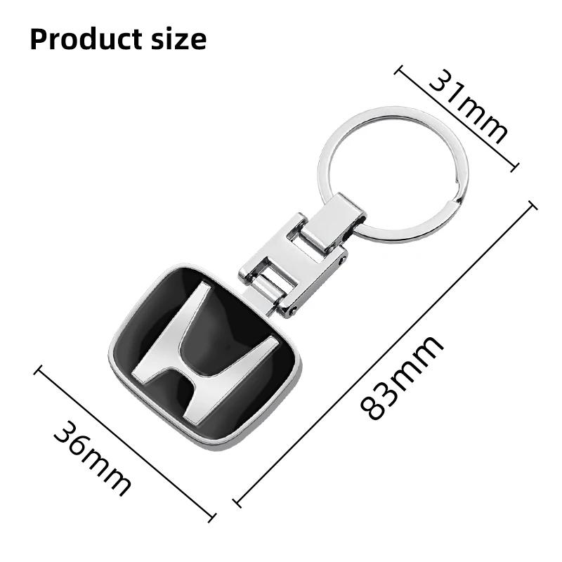 Car Logo Keychain Metal Keyring Key Accessories For Honda Fit Jazz S Civic Type-R CRV Pilot Accord Insight Spirior City HRV JS1