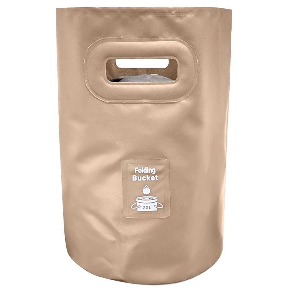 

20L Camping Folding Water Bucket Portable Wash Basin Water Storage Bag Water Container for Traveling Fishing Car Washing кофейный