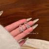 2025 Trendy Korean Micro-Inlaid Zircon Bow Earrings with S925 Silver Needle and Pearl for Women