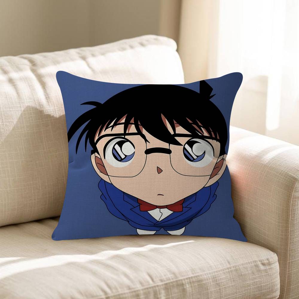 DDetective CConan Personalized Pillow Cover Kids Bedroom Wild Party Decor Pillowcase Kid Birthday Shower Gift