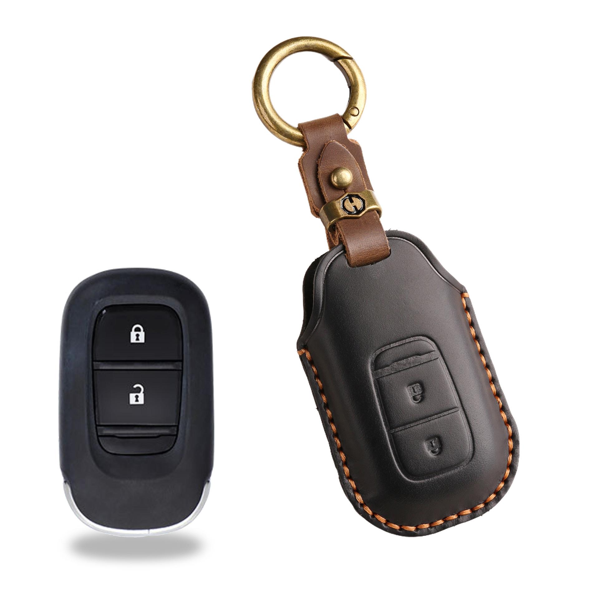 

The new retro key cover is suitable for the new Honda Accord Civic handmade leather car keychain.