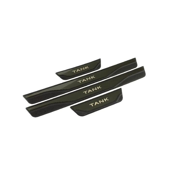 For GWM Great Wall Tank 300    Door Sill Kick Scuff Plate Protector Trims Guard Pedal Cover Car Styling Accessories