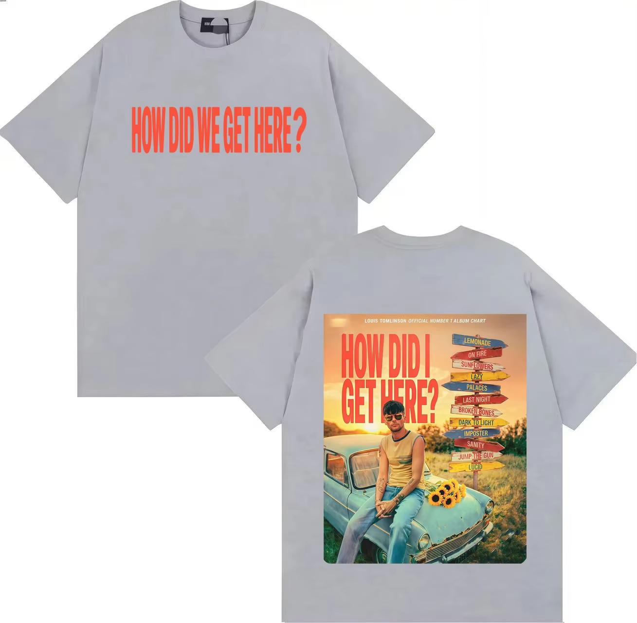 

Singer Louis Tomlinson Trendy Double Sided Print TShirts Hip Hop TShirts Unisexs 2026 Crewneck Y2K Short Sleeve Tshrit Fans Gift 4XL
