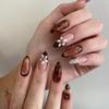 French Press-on Nail Tips: Red, Zebra Stripe, Flower, Tortoiseshell, Leopard Print Designs