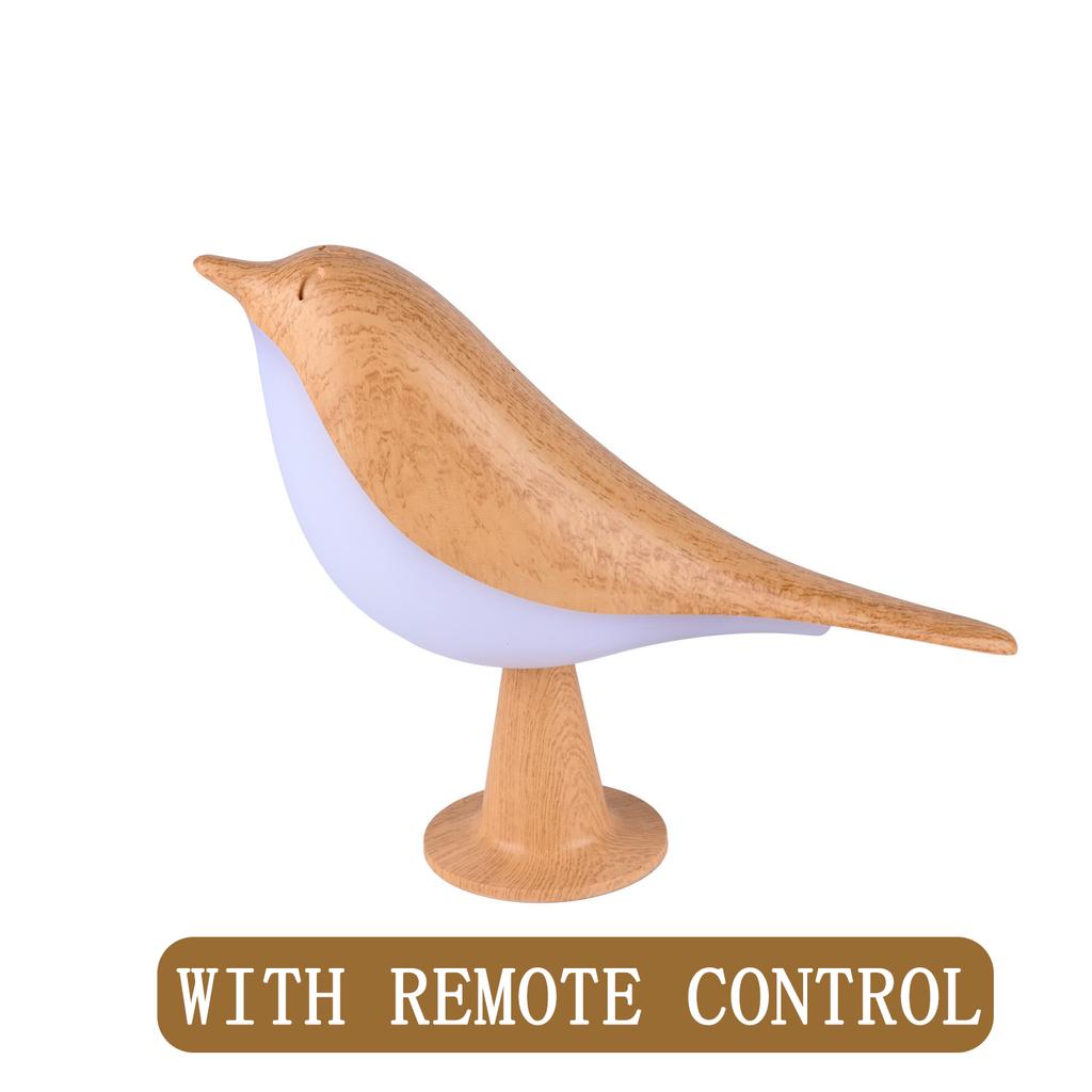 3 Colors Wooden Bird Night Lights LED Touch Switch Rechargeable for Bedroom Interior Lighting Desk Lamp Bedside Lamps Decoration