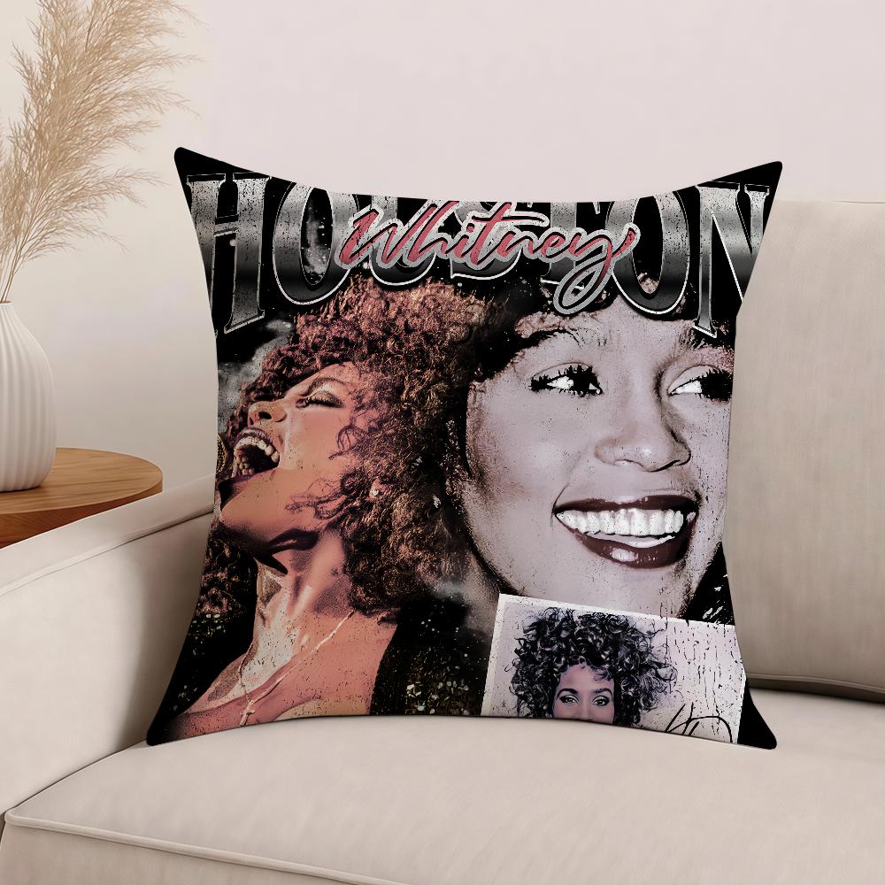 Singer Whitney Houston Pillow Case Office Cushions Suitable For Sofa Car Bedroom Decorative Cushion Cover