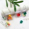 (Option 3) Knitted Four-Leaf Clover Mini PVC Zipper Bag Keychain