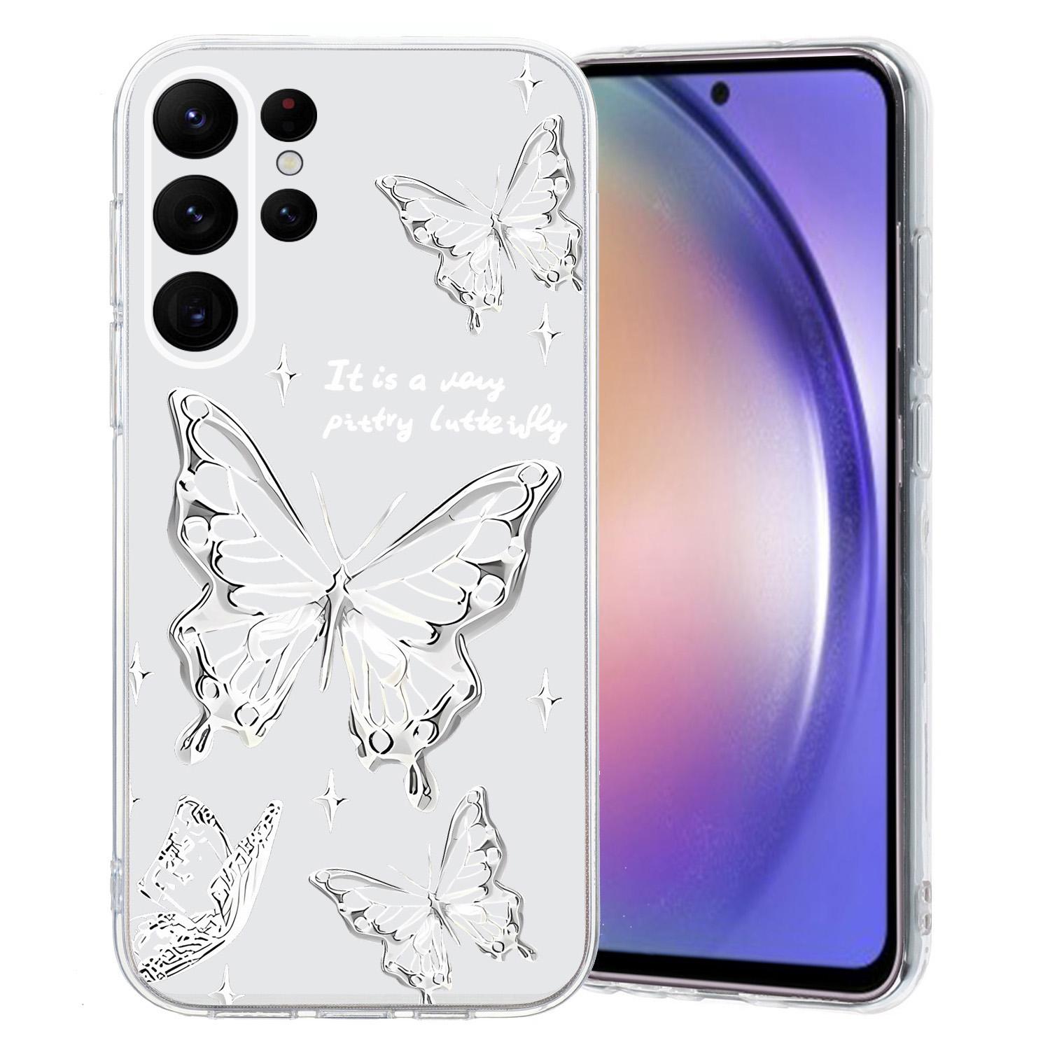 

Для Samsung Galaxy S23 Ultra Чехол с принтом из ТПУ Чехол для телефона Точная защита объектива Butterfly