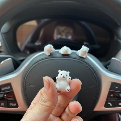 4 tk armas jääkarukujuline vaigust ornament auto tahavaatepeegli armatuurlaua kujukeste kaunistus auto peegli sisemus