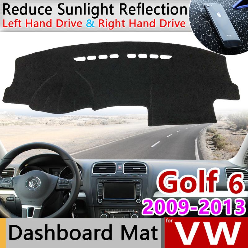 for Volkswagen VW Golf 6 MK6 2009~2013 5K Anti-Slip Mat Dashboard Cover Pad SunShade Dashmat Carpet Accessories 2010 2011 2012