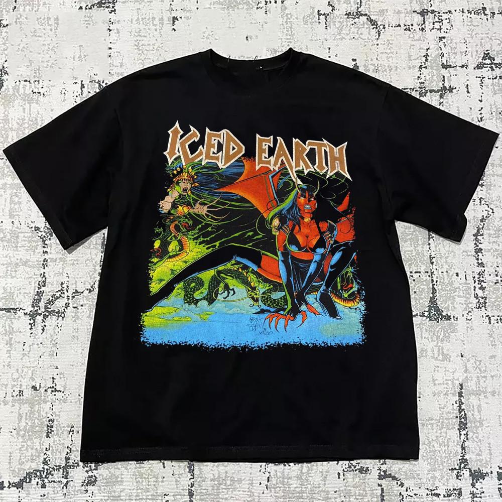 Iced Earth Black T-Shirt Cotton Full Size Unisex S-5XL Unisex T-Shirt S