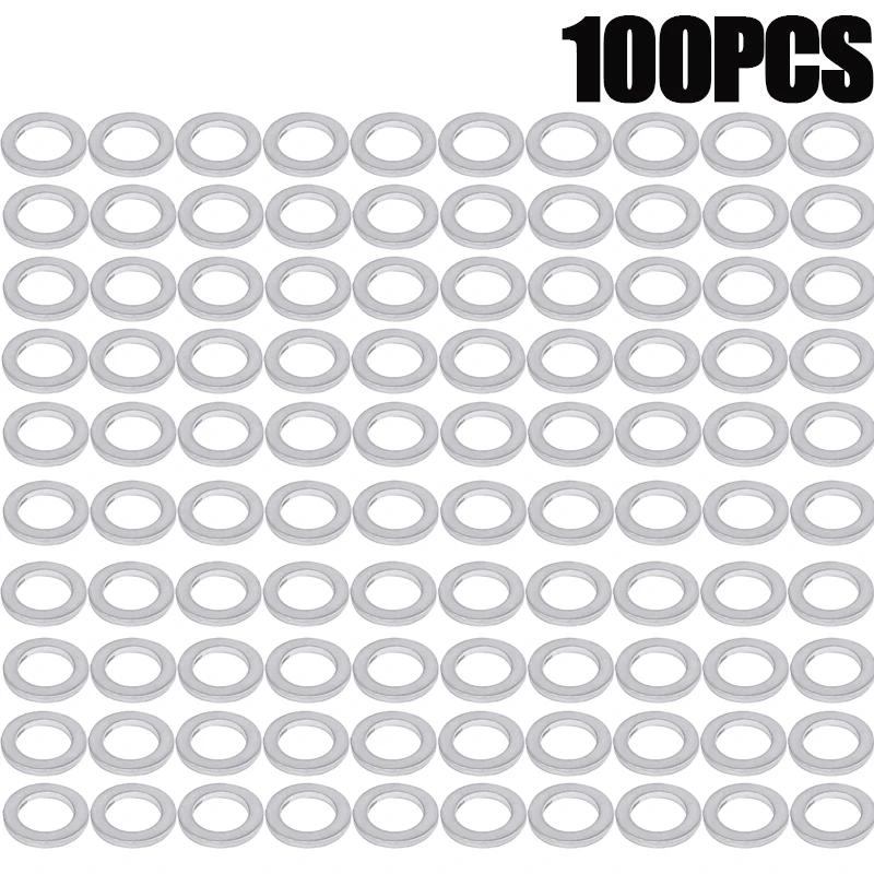 10-100pcs M14 Car Sealing Gasket Aluminum Screw Washer Auto Engine Bottom Oil Drain Screw Sealing Gasket Accessories for Honda