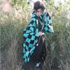 Anime Dämon Slayer Kamado Tanjirou Cosplay Kostüm Kimetsu No Yaiba Cartoon Kostüm Sutis Perücken Halloween Für Kinder Erwachsene CosParty