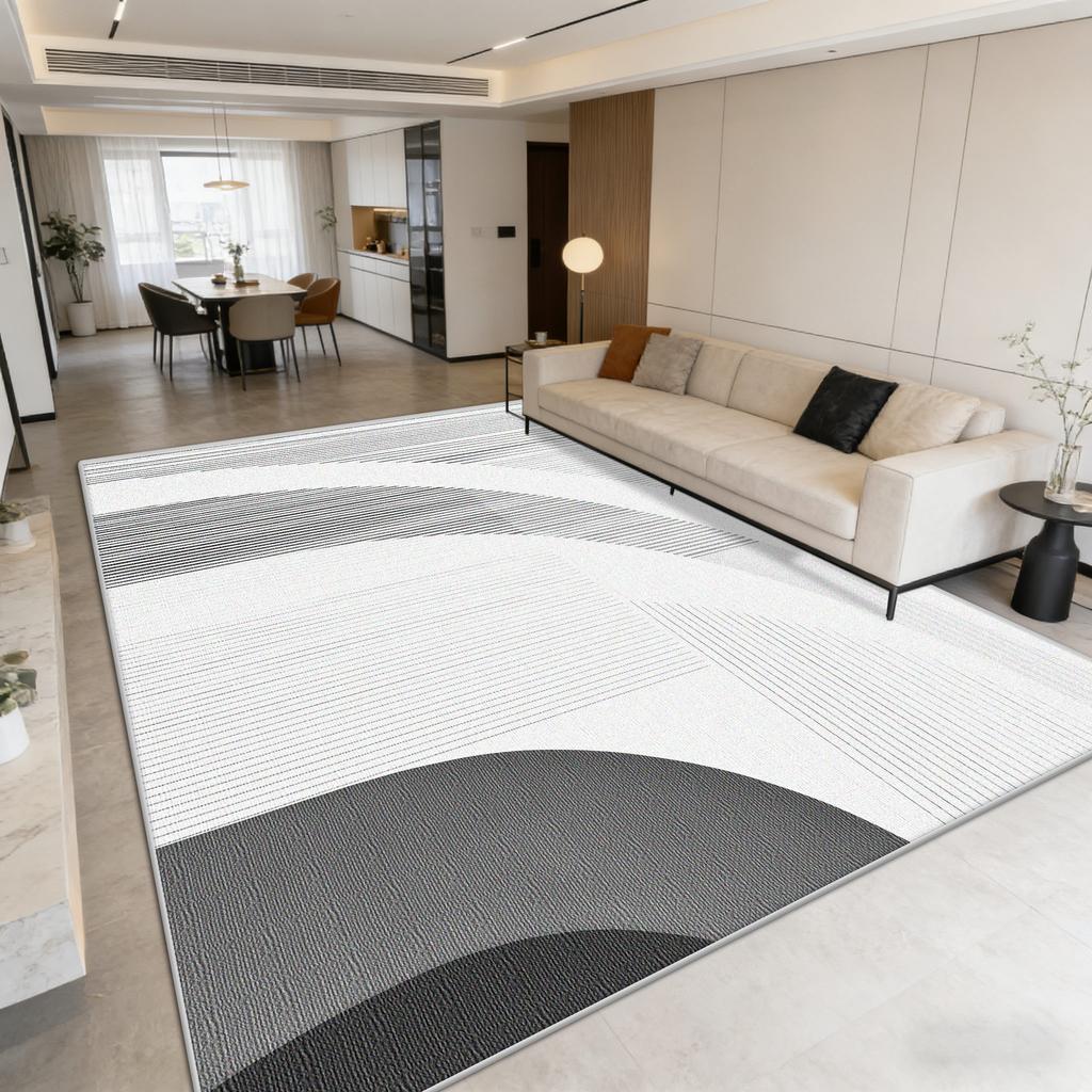 Modern Minimalism Geometric Carpet Home Large Area Non-slip Washable Rugs Easy Clean Cloakroom Bedroom Customizable Floor Mat
