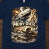 Moby Dick Literature Shirt, Classic Book Tee | Vintage Nautical Graphic T-Shirt, Dark Academia Literary Apparel, Sea Monster Unisex Top