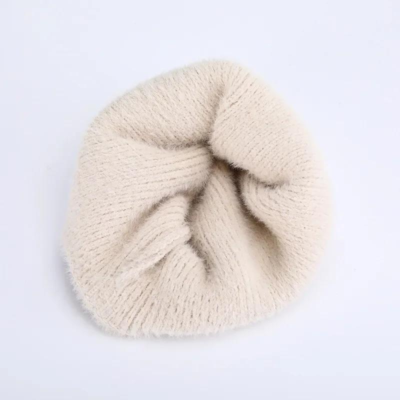 Warm Knitted Hats Windproof Thickened Plush Fleece Earflap Hat Winter Thermal Women Outdoor Sports  Ski Snow Earmuff Cap