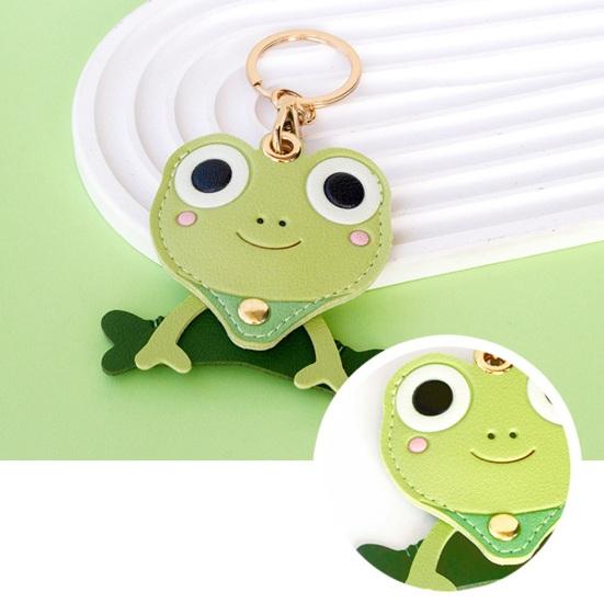 Portachiavi Pendente Rana in Pelle Creativo Portacarte a Forma di Rana Carino Portachiavi Fascino Portatile Anti-Perdita per Borsa Accessori Zaino Scolastico Piccoli Regali