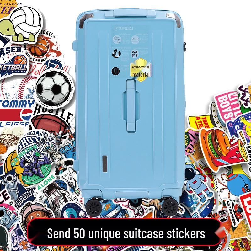 Large Capacity Five-Wheel Travel Suitcase with Brake and Combination Lock