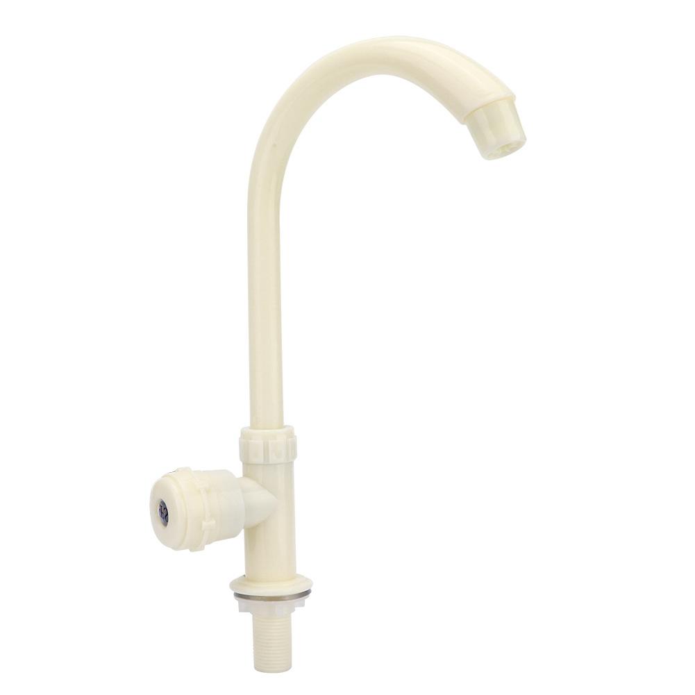 G1/2in Plastic Single Cold Rotating Kitchen Sink Water Faucet Vertical Water Tap for Home