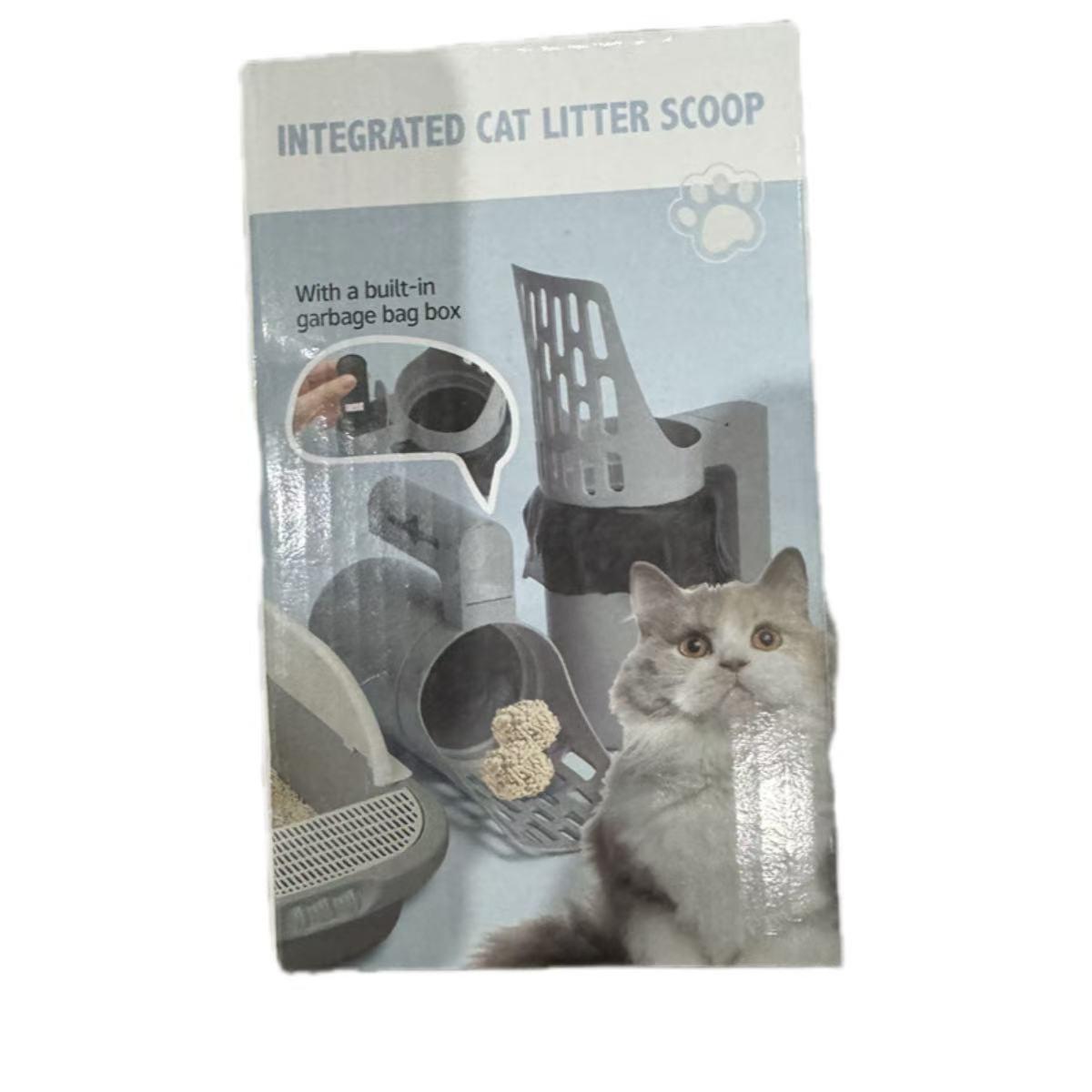 

Совок для кошачьего туалета большой вместимости и мусорное ведро с фильтром Gray