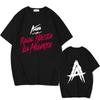 Letní pánské tričko s krátkým rukávem s potiskem Anuel AA Real Hasta La Muerte, Streetwear, volný pulovr pro rappery, ležérní čisté tričko