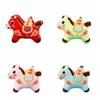 Cartoon Horse Year Key Ring Animal Pony Plush Pendant Cute Horse Plush Keychain  Zodiac Celebration