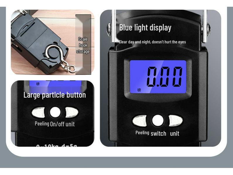 Kompakte Präzisions-Handwaage mit Maßband - Tragbares grenzüberschreitendes elektronisches Wiegeinstrument für den Haushaltsgebrauch