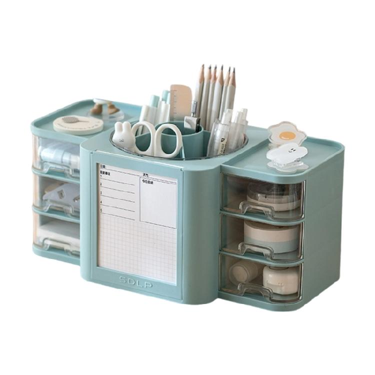 

Pen Stationeries Holders Shelf Pencil Organizers Cup for Home Office Desktop Decorations Ornament Pen Inserted Holders синий