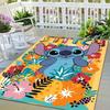 1pc Stitch Pattern Area Rug Soft Flannel Floor Mat for Living Room,Office,Bedroom and Carpet