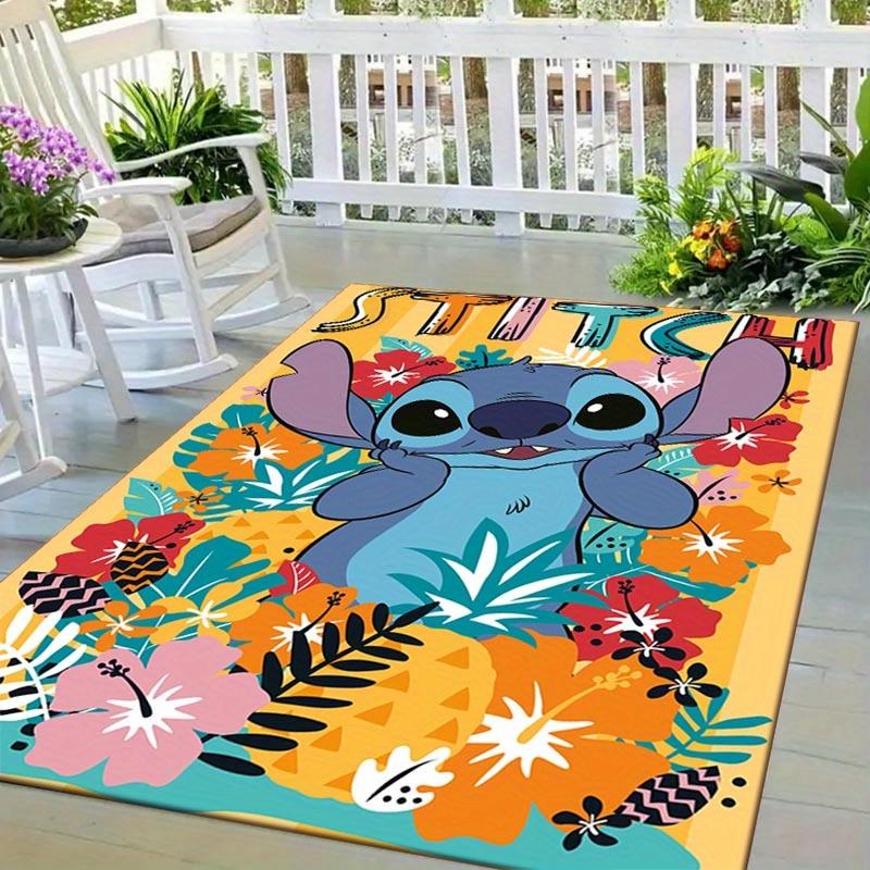 1pc Stitch Pattern Area Rug Soft Flannel Floor Mat for Living Room,Office,Bedroom and Carpet