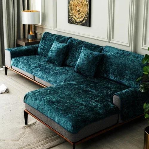 Universal Luxury Suede Plush Sofa Cushion Special Cover Cloth for Sofa Cushions Modern Minimalist Anti-skid Daybed Mat