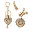 Rhinestone Keyring Pendant Heart Four Leaf Clover Key Shaped Rhinestone Key Ring Bag Decoration Gift