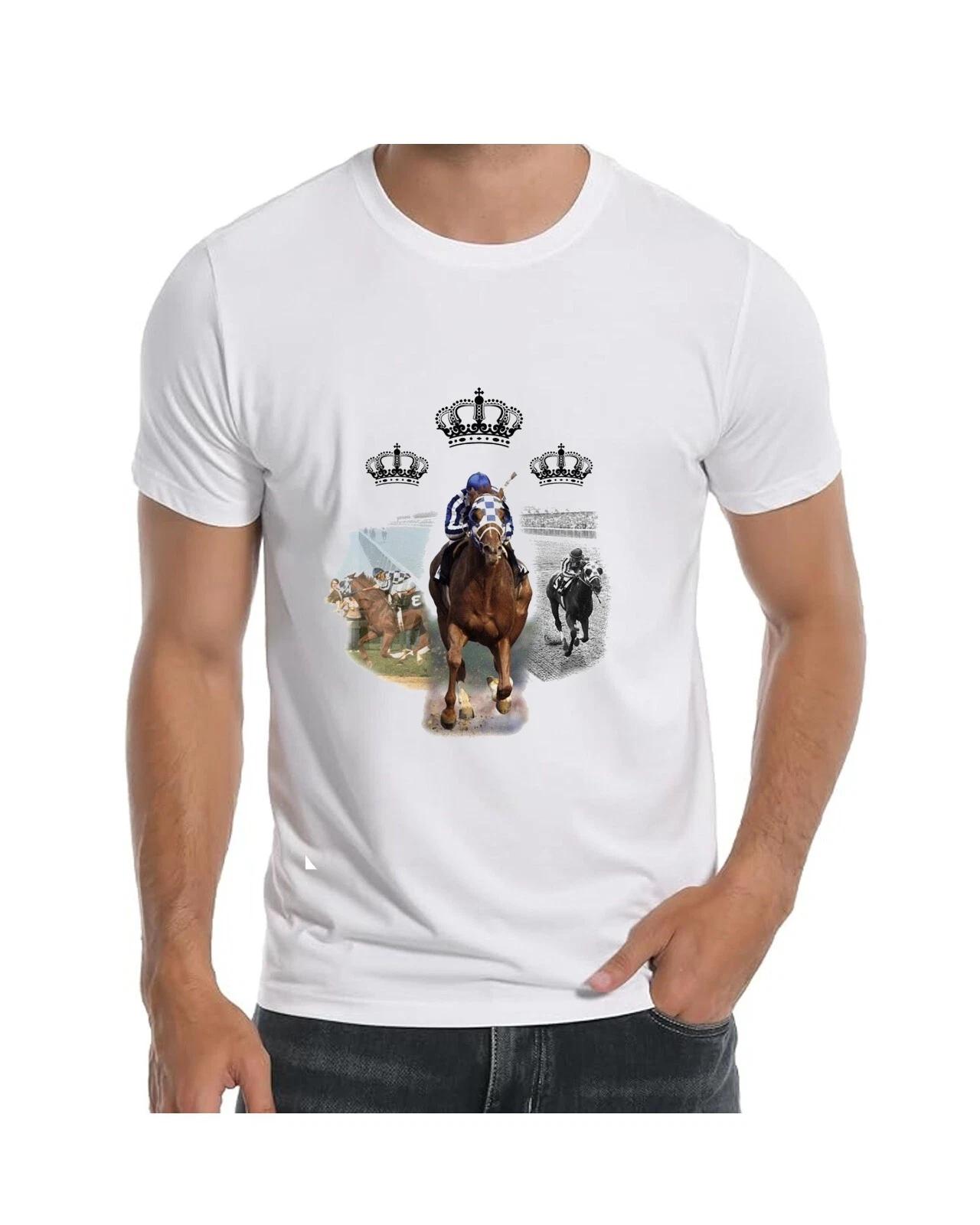 Secretariat Wins Triple Crown T-Shirt for Men Apparel 4XL