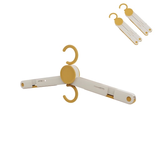 

MELEJIA Folding Laundry Hanger, Foldable Travel Hanger, Anti-Slip, Non-Slip Pants Hanger, Kids Hanger, Multi-functional Storage Hanger, Wet/Dry Use, S