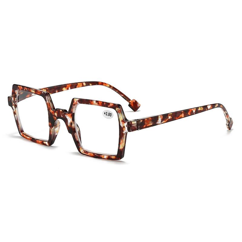 

Square Computer Reading Glasses Frame Fashion Europe&America Anti-Blue Light Presbyopia Eyeglasses 0+1.0+1.5+2.0+2.5...+4.0 +1.5