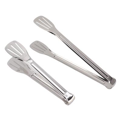 9 Zoll und 11 Zoll Edelstahl Lebensmittelzangen Set Küchenzangen Set Drei Linien Brotzangen Set für