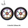 High-Performance Freestyle Stunt Scooter Wheels - Durable 120mm Roller Ski Wheels with Elastic PU and ABEC-9 Bearings 2Pcs