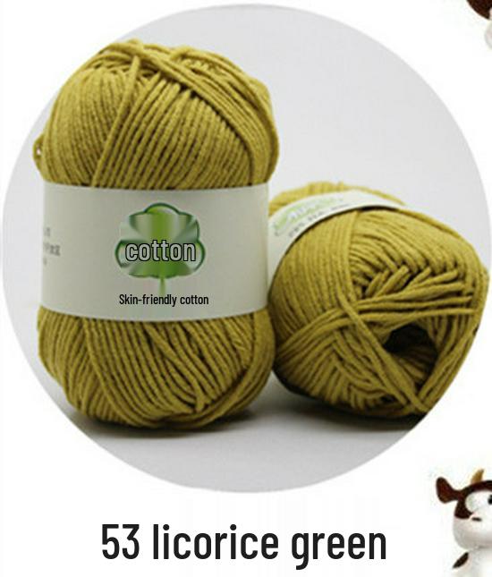 Combed 5-Ply Milk Cotton Yarn for DIY Knitting & Crochet - Medium-Thick Scarf & Blanket Material Pack