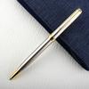 Luxury Metal Ballpoint Pen Stainless Steel Golden Trim Gift Writing Stationery Office School Supplies